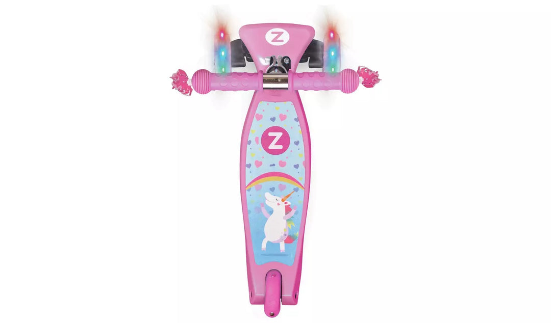 Zinc Light Up Safari Unicorn Scooter