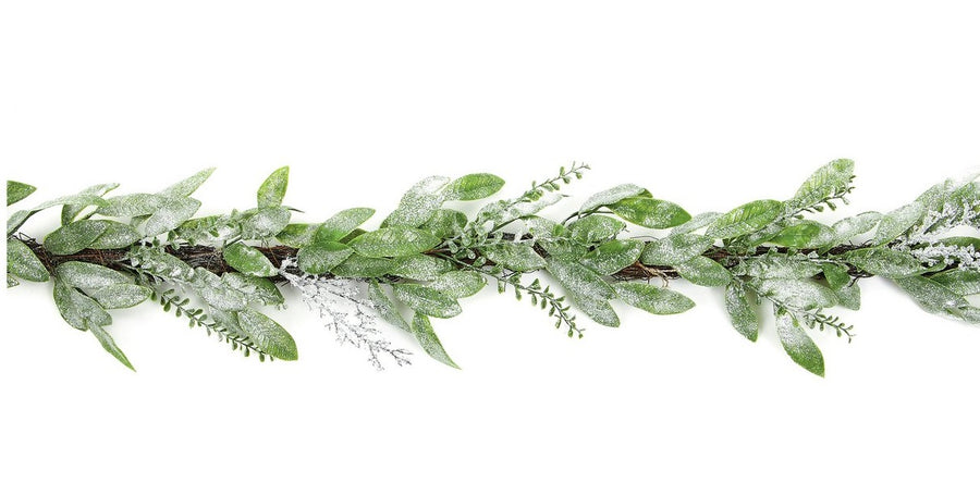 1.8m Frosted Eucalyptus Christmas Garland - Green