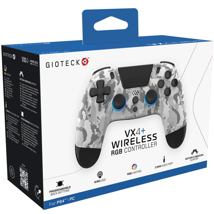 Gioteck VX4+ PS4 Wireless RGB Controller - Light Camo