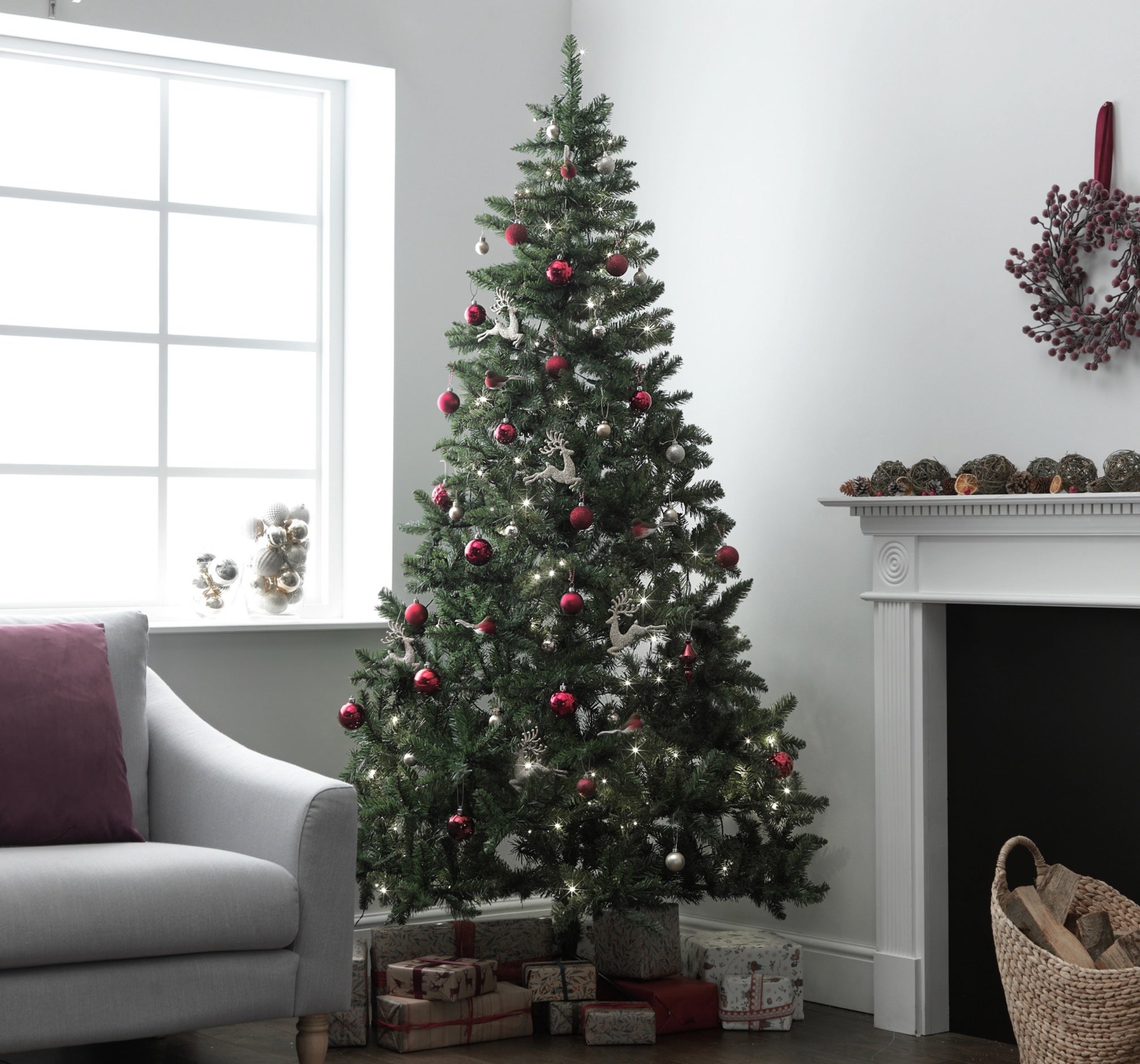 Habitat Nordland 7ft PreLit Christmas Tree Green GED Outlet