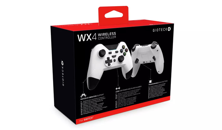 Gioteck WX4 Nintendo Switch Wireless Controller - White