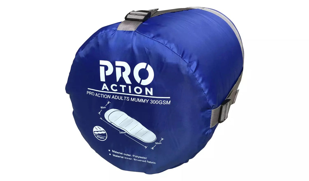 Pro Action 300GSM Adult Mummy Sleeping Bag