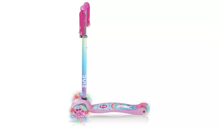 Zinc Light Up Safari Unicorn Scooter