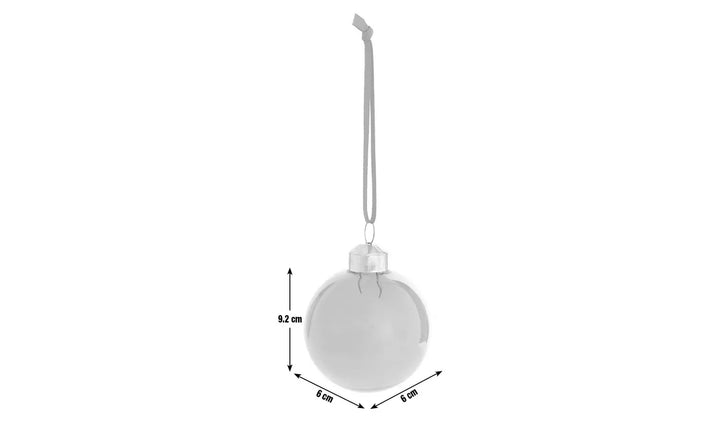 Habitat Pack Of 6 Glass Christmas Baubles - Red And Green