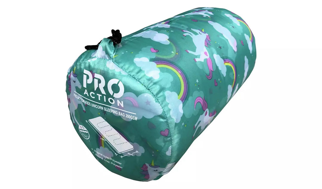 Pro Action Unicorn Kids 200GSM Envelope Sleeping Bag