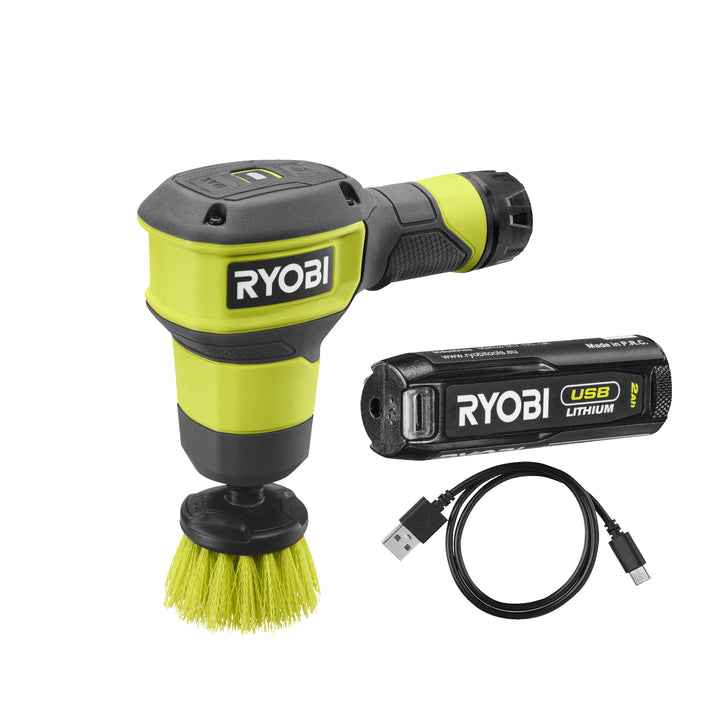Ryobi RSCR4-120G 4V Cordless Scrubber (1x 4V 2.0Ah)