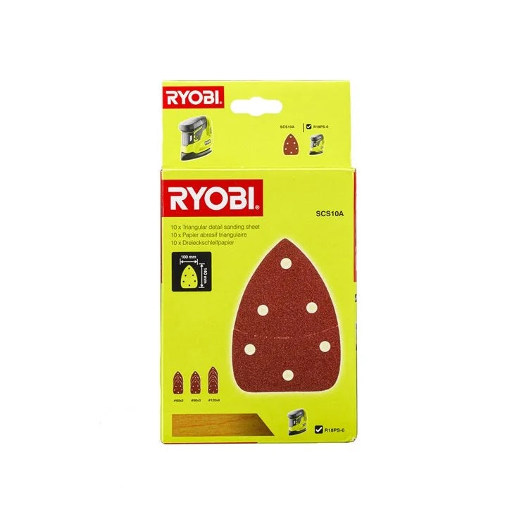 Ryobi SCS10A Corner Sander Sheet Set (10 piece)