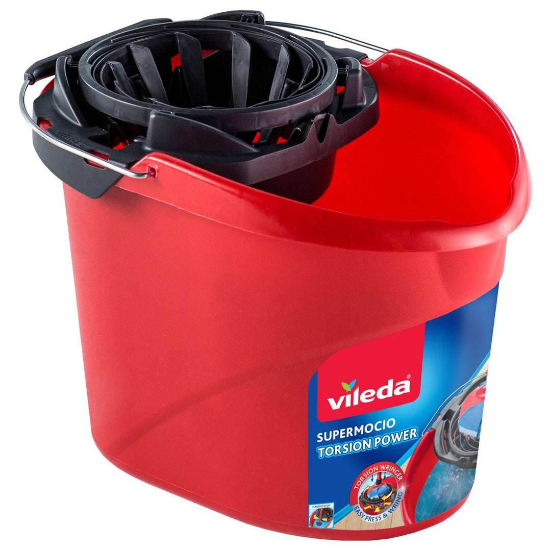 Vileda 10 Litre Microfibre Power Mop and Bucket Set