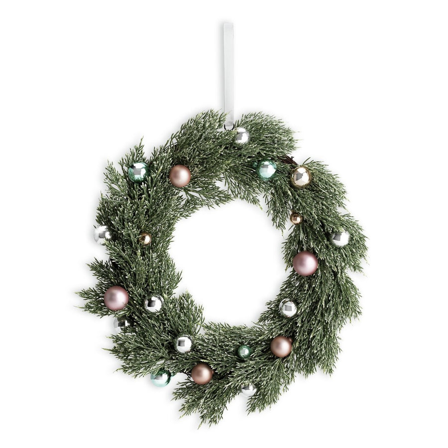 Home Bauble Christmas Decoration Wreath - Green