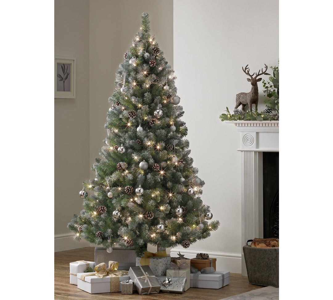 Habitat 6ft Blue Oscar With Pine Cone Christmas Tree