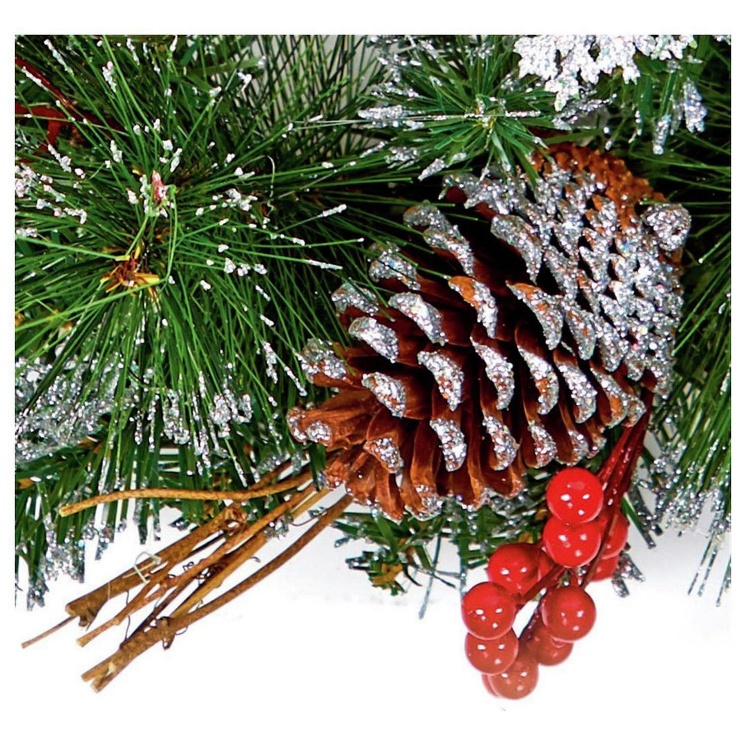 Premier Decorations 40cm Dressed Wreath - Silver