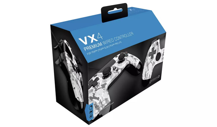 Gioteck VX4 PS4 Wired Controller - White Camo