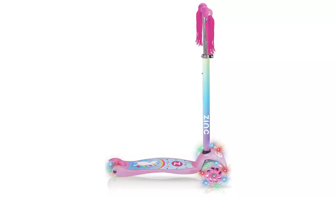 Zinc Light Up Safari Unicorn Scooter