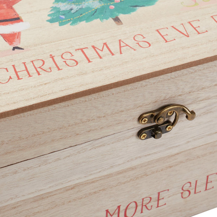 Home Wooden Christmas Eve Box - Brown