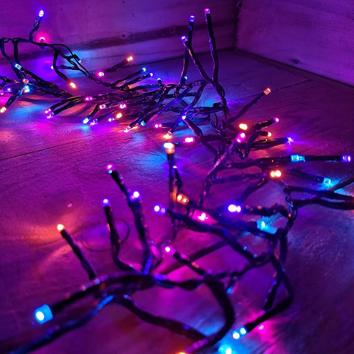 Premier 2000 Rainbow Multi Action LED Clusters Timer Christmas Light