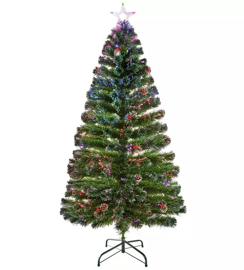 Premier Decorations 5ft Fibre Optic Christmas Tree
