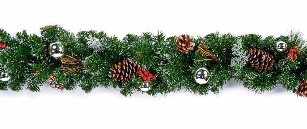 Premier Decorations 1.8m Dressed Garland - Green