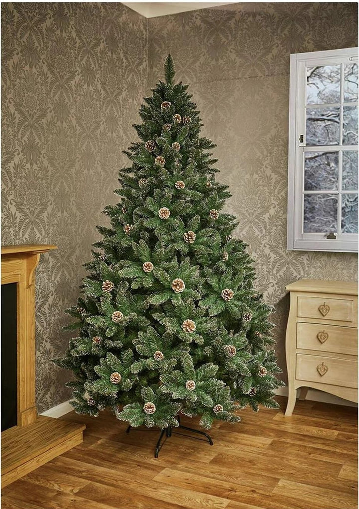 Premier Decorations 6ft Tipped Mountain Pinetree - Green