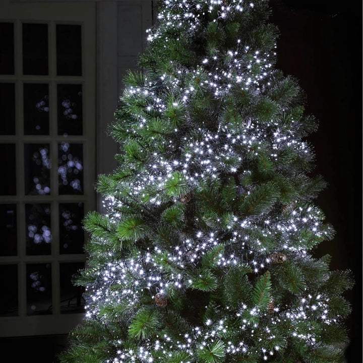 Premier Decorations 960 White Multi Cluster LED Lights - 22m
