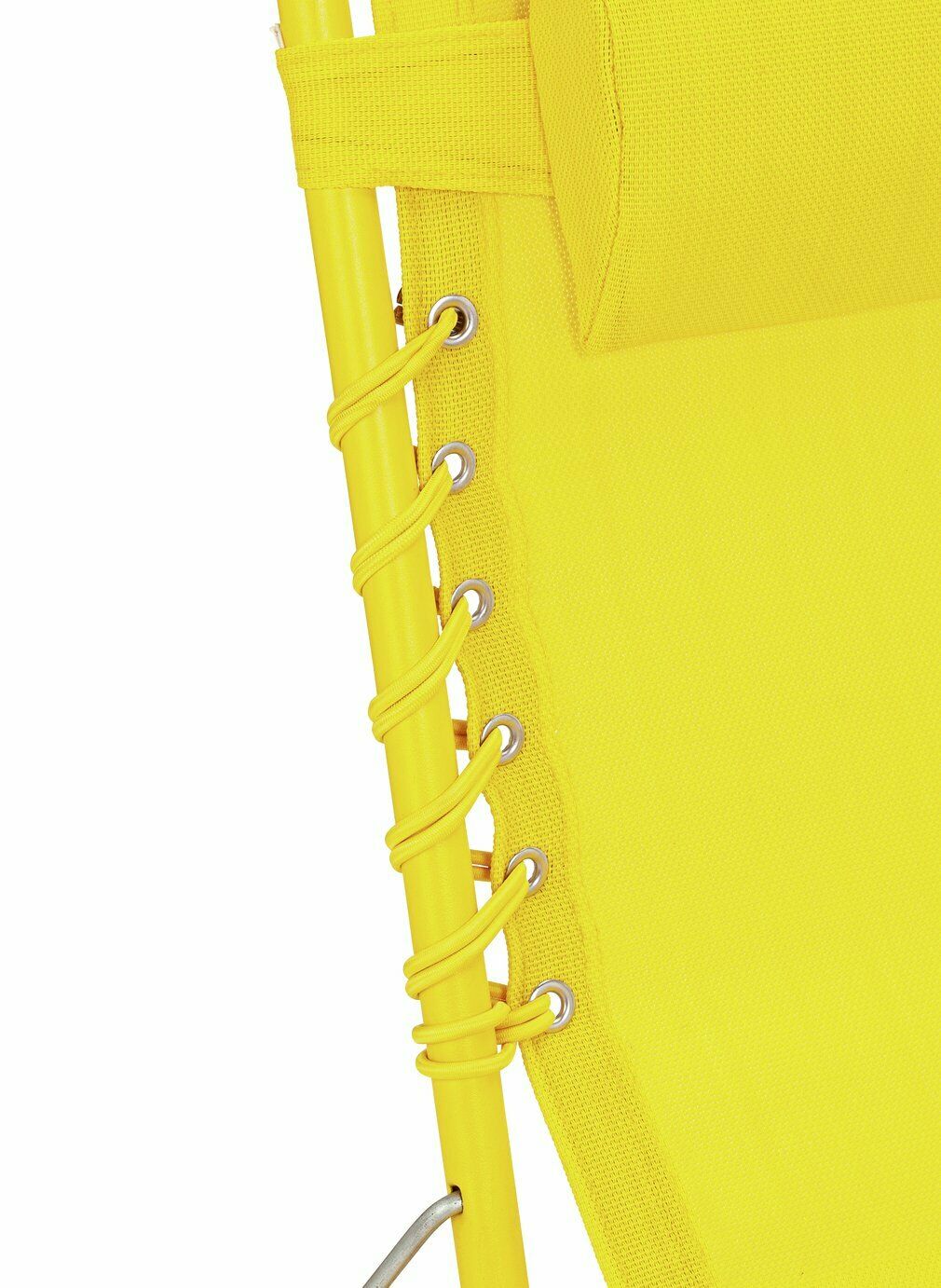 Home Set of 2 Folding Metal Sun Loungers - Yellow