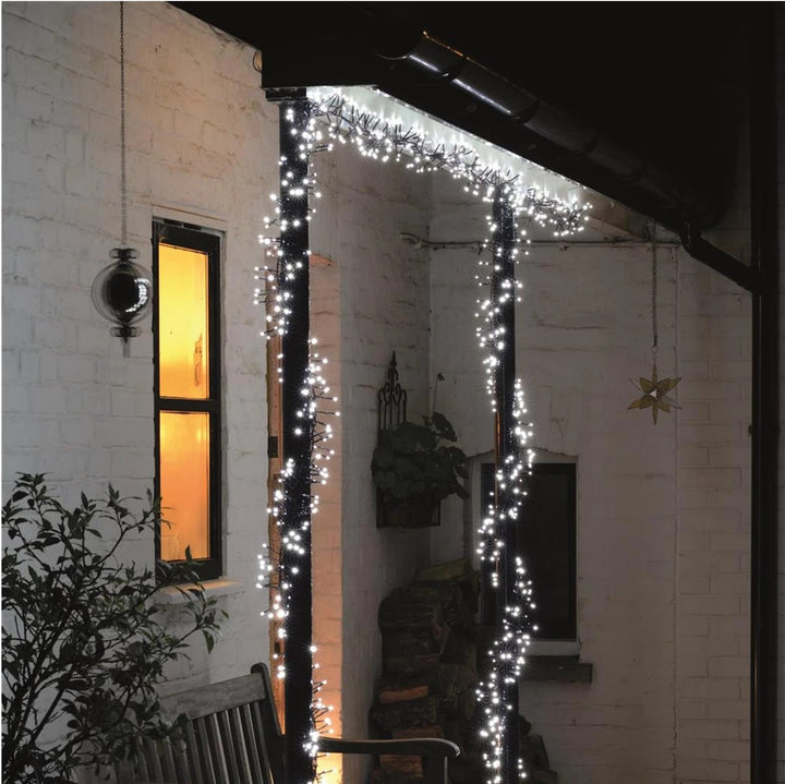 Premier Decorations 960 White Multi Cluster LED Lights - 22m
