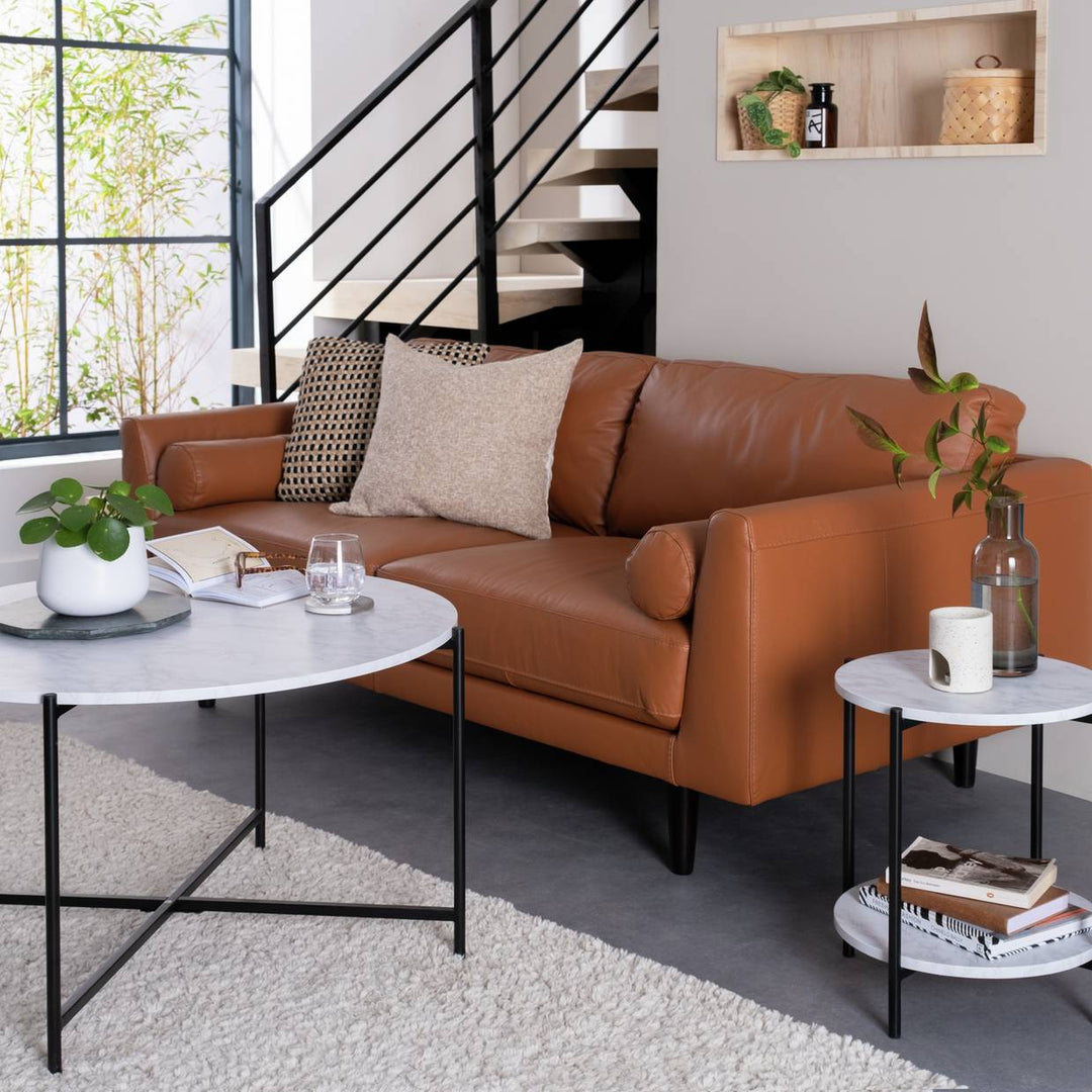 Home Jules Round Coffee Table - Black & White