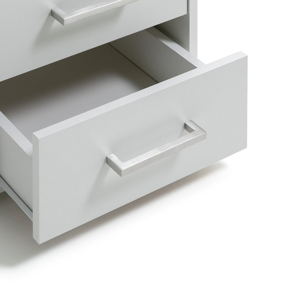 Home Oslo 3 Drawer Bedside Table - White