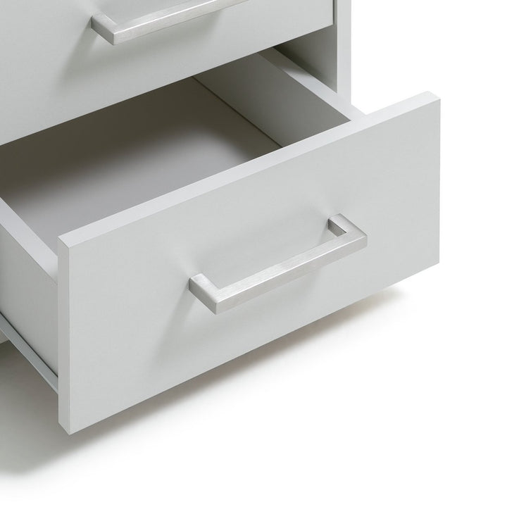 Home Oslo 3 Drawer Bedside Table - White