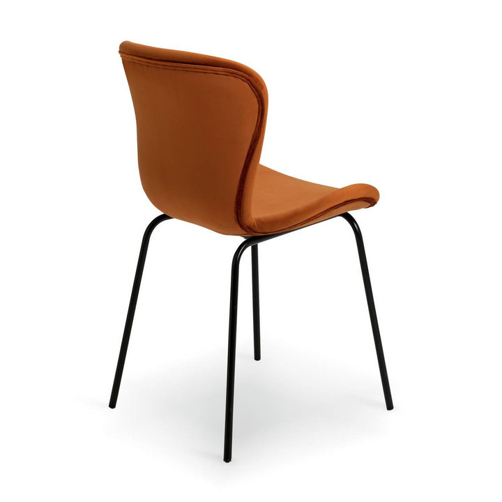 Habitat Etta Pair of Velvet Dining Chairs - Copper