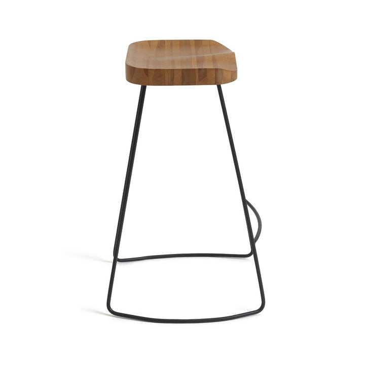 Habitat Arte Metal Bar Stool - Oak