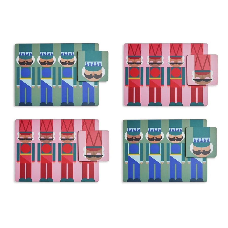 Habitat Nutcracker Cork Back Set of 4 Placemat and Coasters - Christmas Decoration