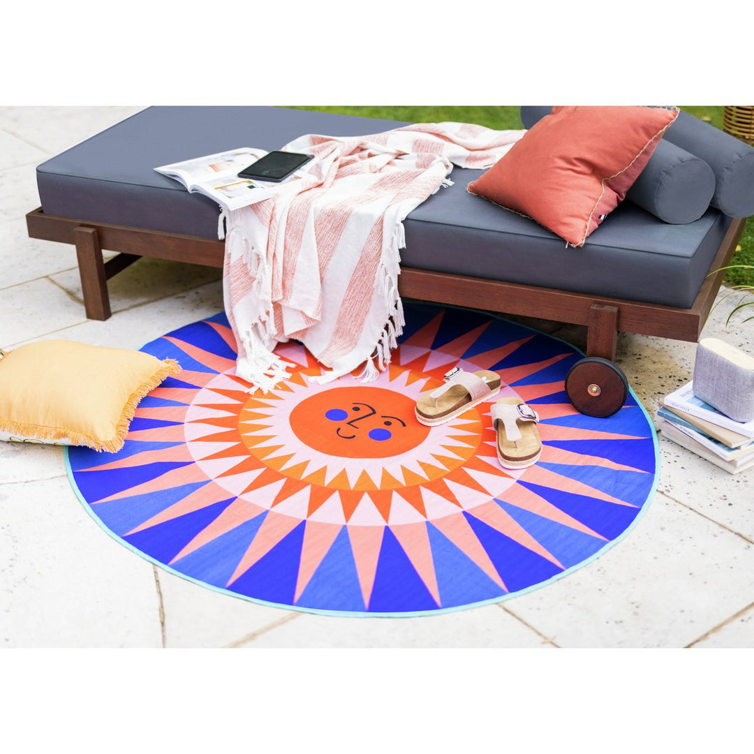 Home Abstract Play Sunshine Round Fleece Picnic Blanket