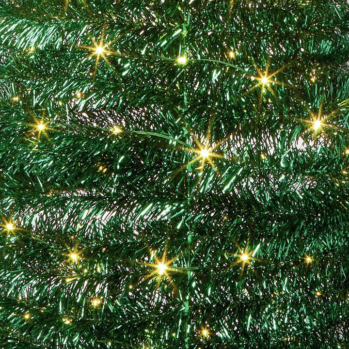 Premier Decorations 6ft Pre lit Pop Up Slim Christmas Tree -  Green