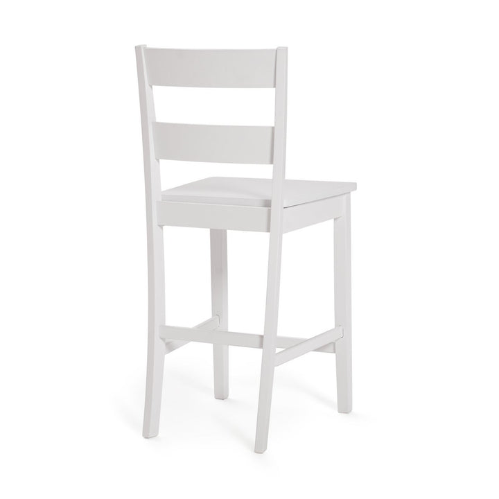 Home Chicago Solid Wood Bar Stool - White