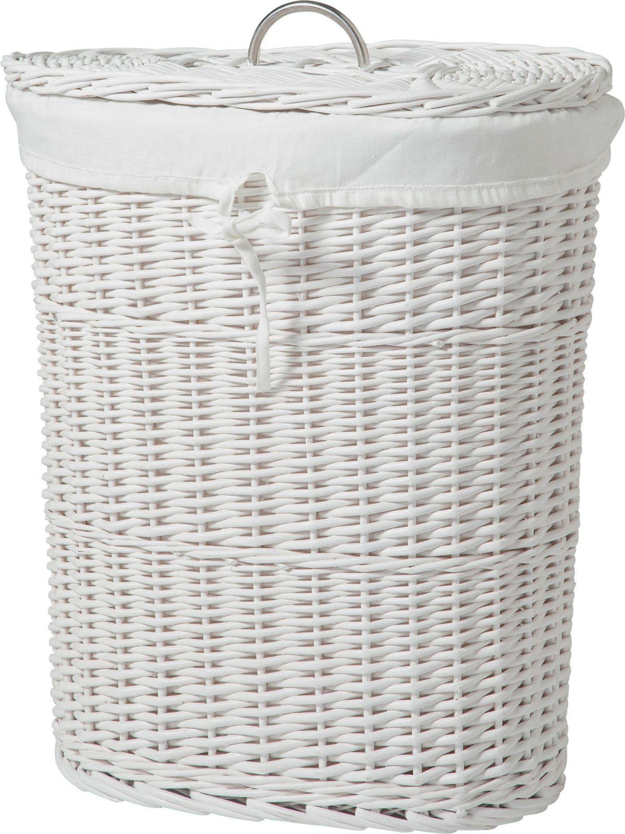 Home Willow 60 Litres Linen Bin - White (No Lid)
