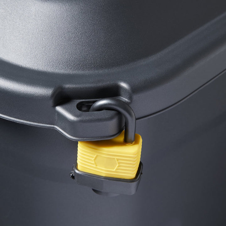 Strata 42L Heavy Duty Plastic Storage Boxes with Lid - Black