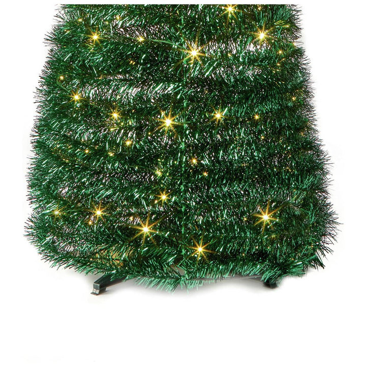 Premier Decorations 6ft Pre lit Pop Up Slim Christmas Tree -  Green