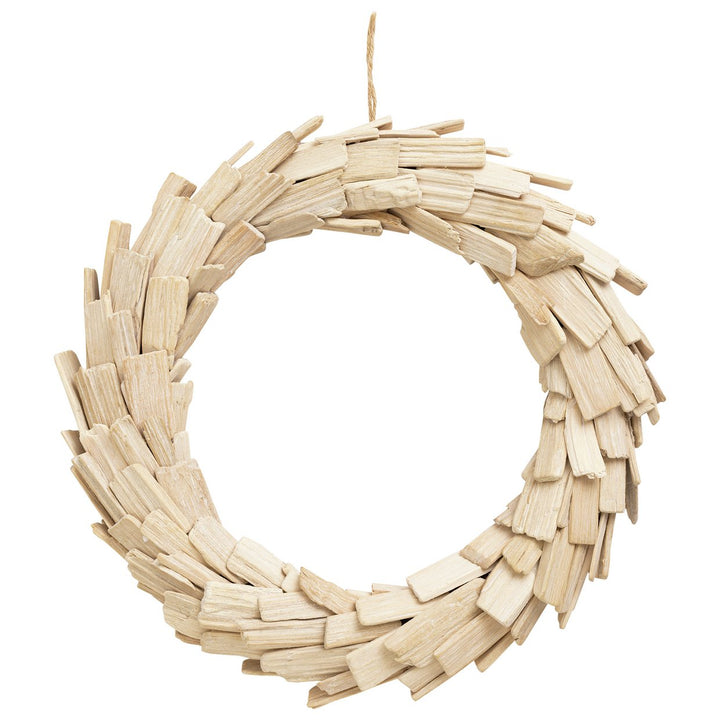 Habitat Whitewash Wood Christmas Wreath