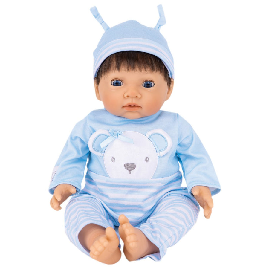 Tiny Treasures Doll in Blue Bear Outfit - 17inch / 44cm