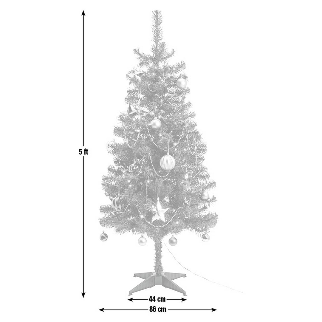 Home 5ft Christmas Tree With Lights And Decorations