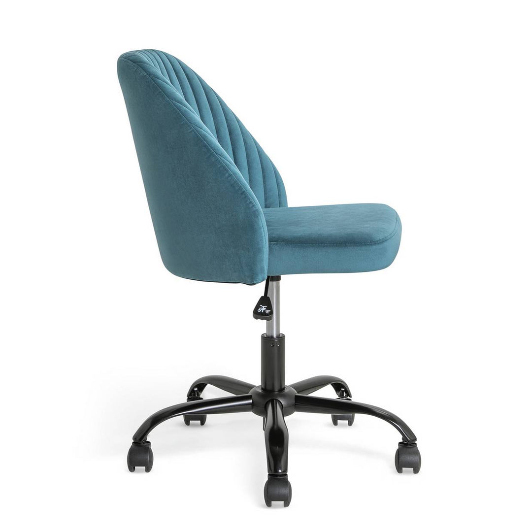 Habitat Nori Velvet Office Chair - Blue