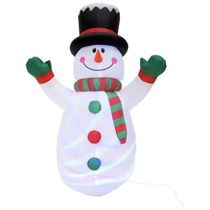Habitat 6ft Inflatable LED Light Up Snowman Christmas Decoration - White