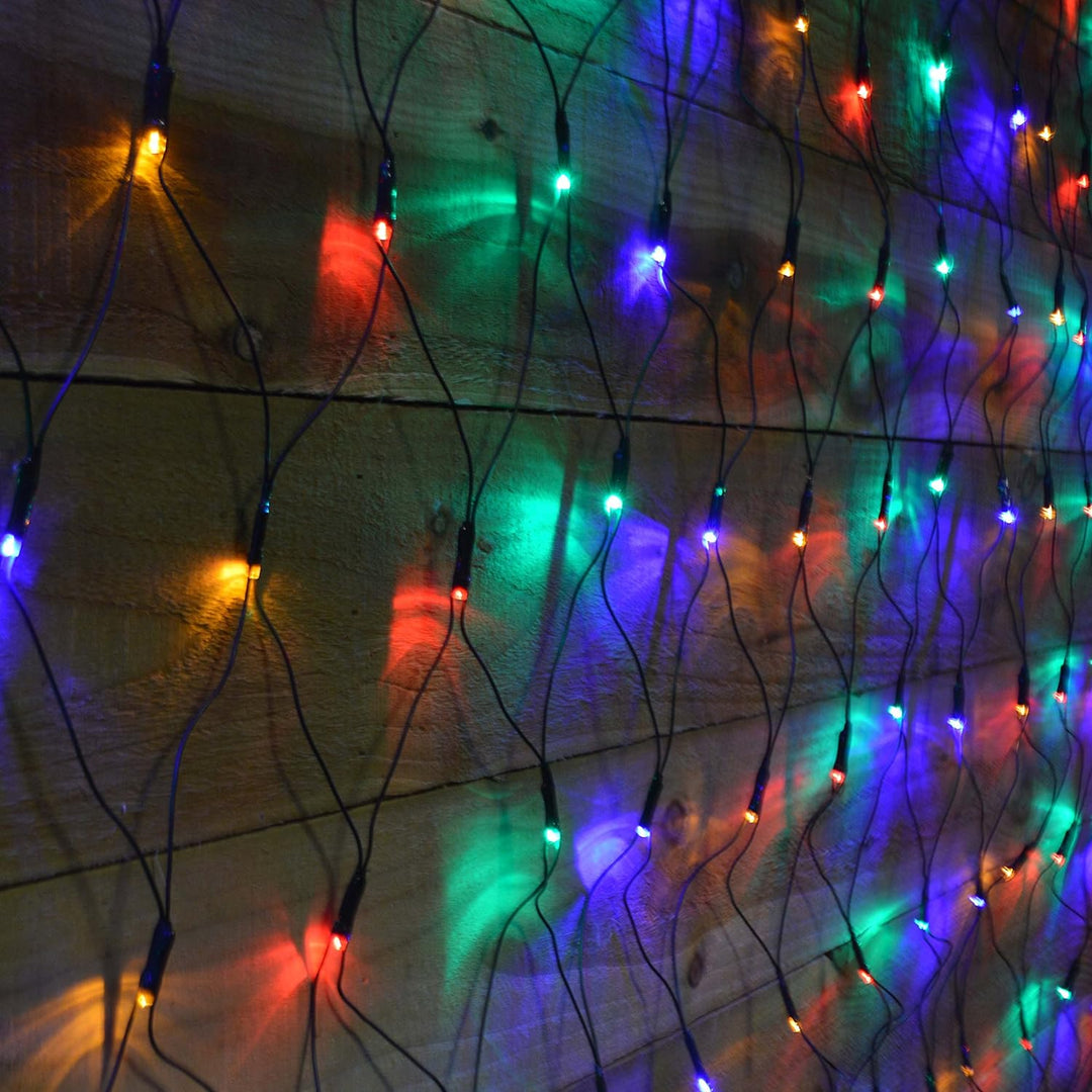 Premier Decorations 3.5m x 1.2m 360 LED Net Christmas Lights - Multicoloured