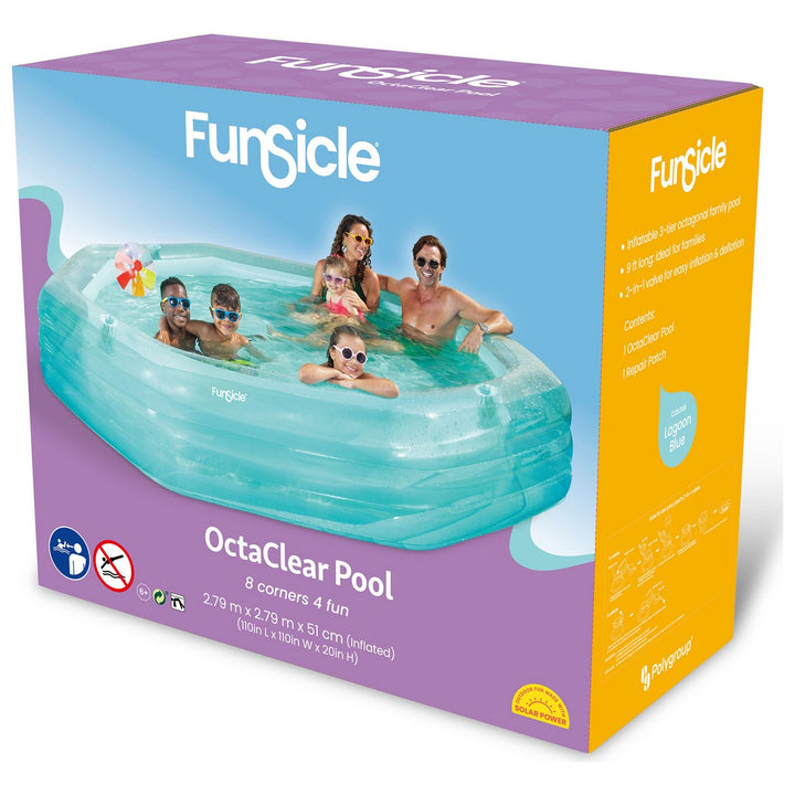 Funsicle 9ft Octagonal Family Paddling Pool