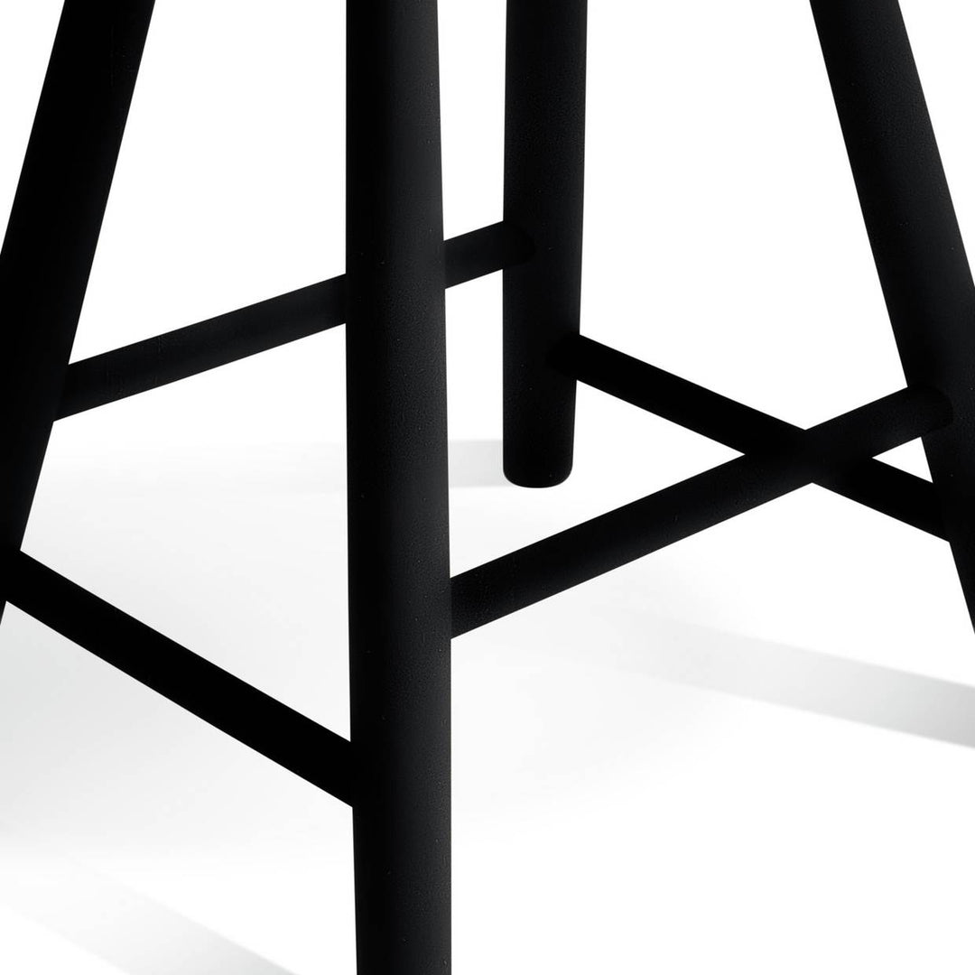 Habitat Barnwell Oak Short Stool - Black