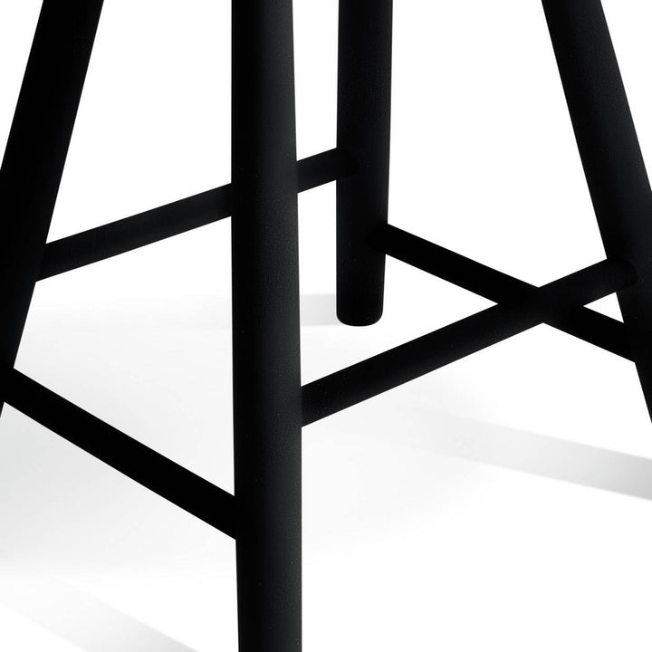 Habitat Barnwell Oak Short Stool - Black