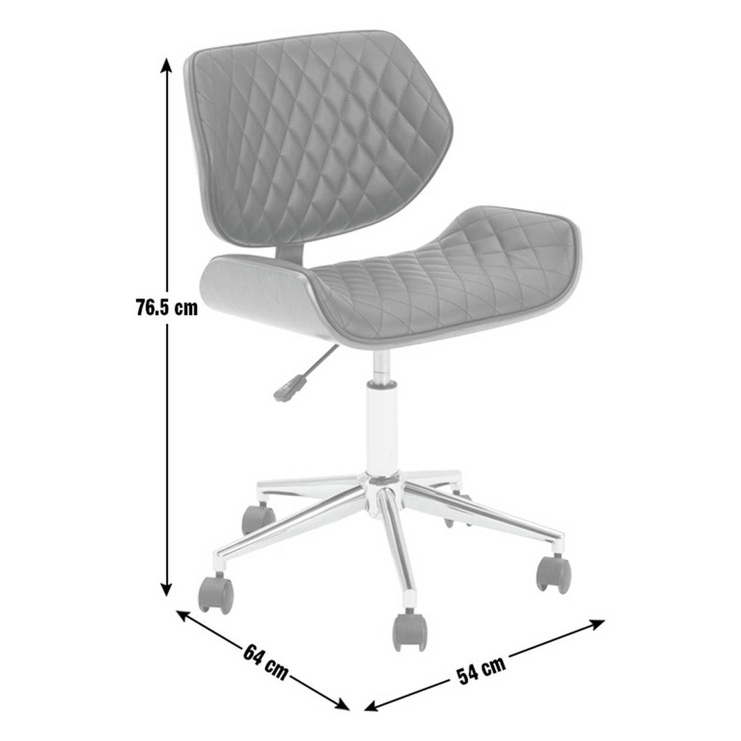 Habitat Sorel Faux Leather Office Chair - Black & Brown