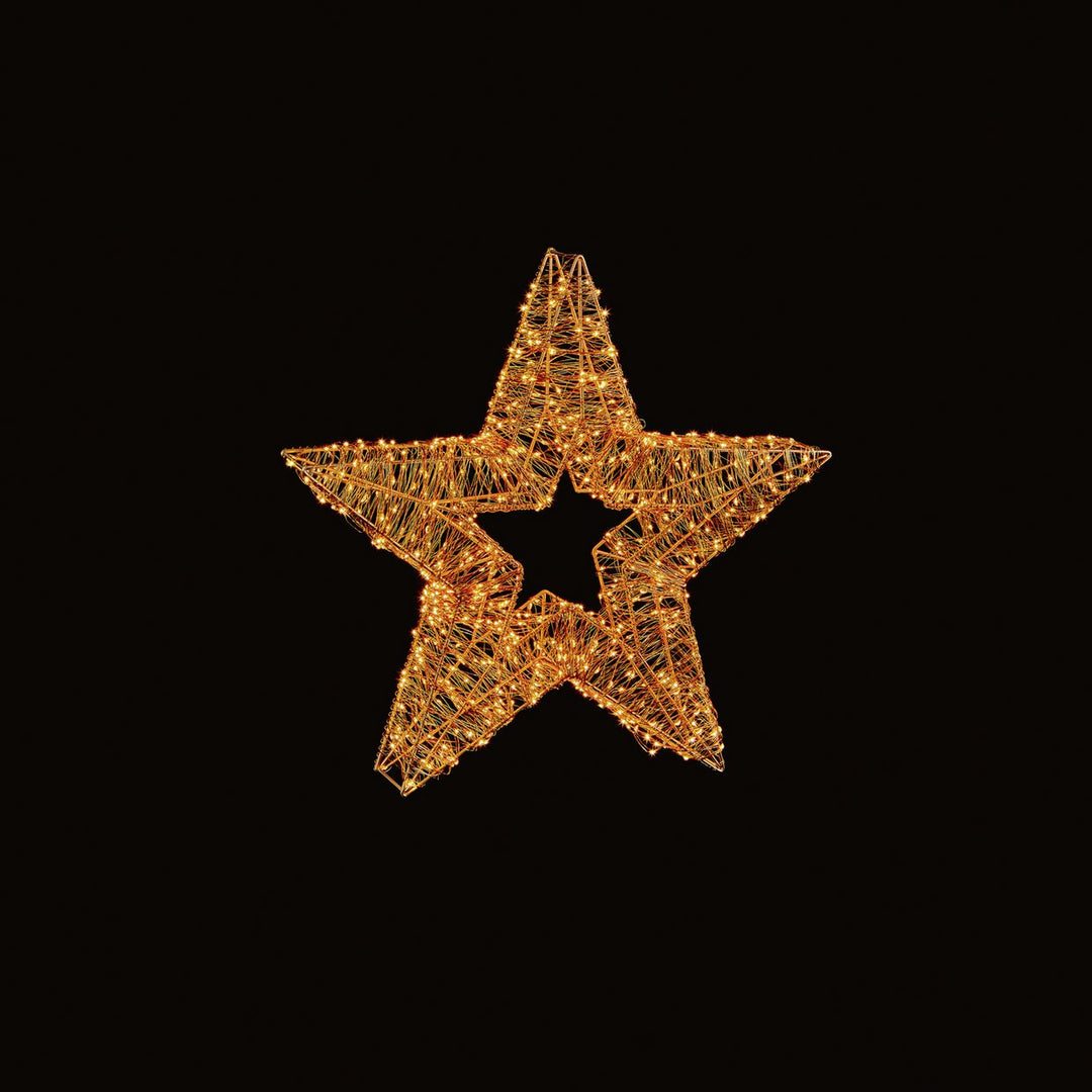 Premier Decorations Rose Gold LED Star Christmas Decoration