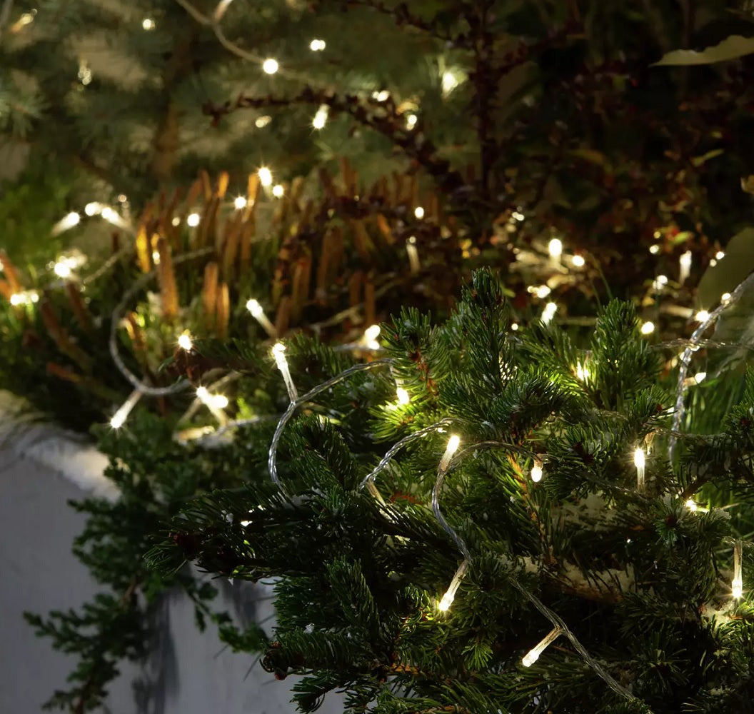 Garden by Sainsbury's 100 Warm White LED Solar String Lights