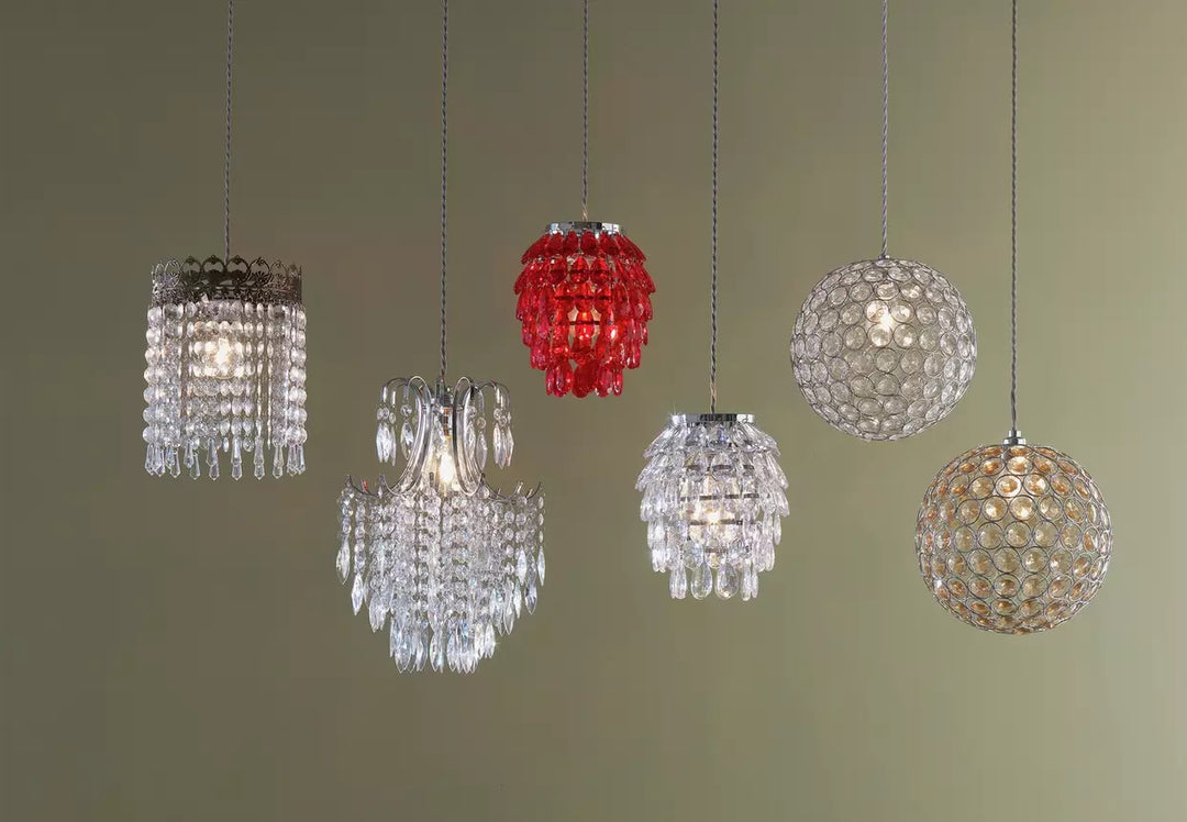 Home Kirsty Beaded Easy Fit Pendant Shade - 25cm